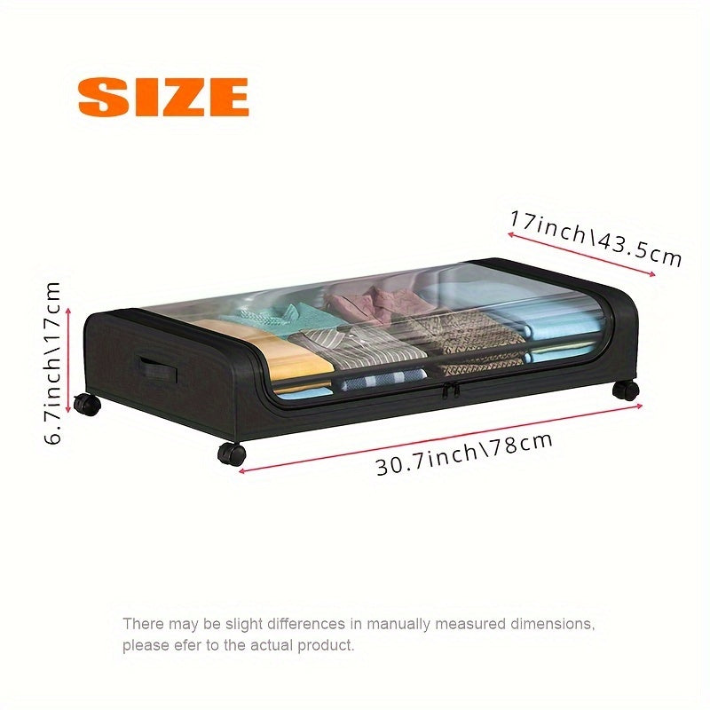 2 ta yotoq osti saqlash sumkalarini oling, ular ko'p kiyimlarni saqlay oladi. Ushbu egiluvchan sumkalar shaffof derazaga, mustahkam tutqichlarga va zipli tashkilotchilarga ega. Ular ajoyib Halloween yoki Rojdestvo sovg'asi bo'ladi.