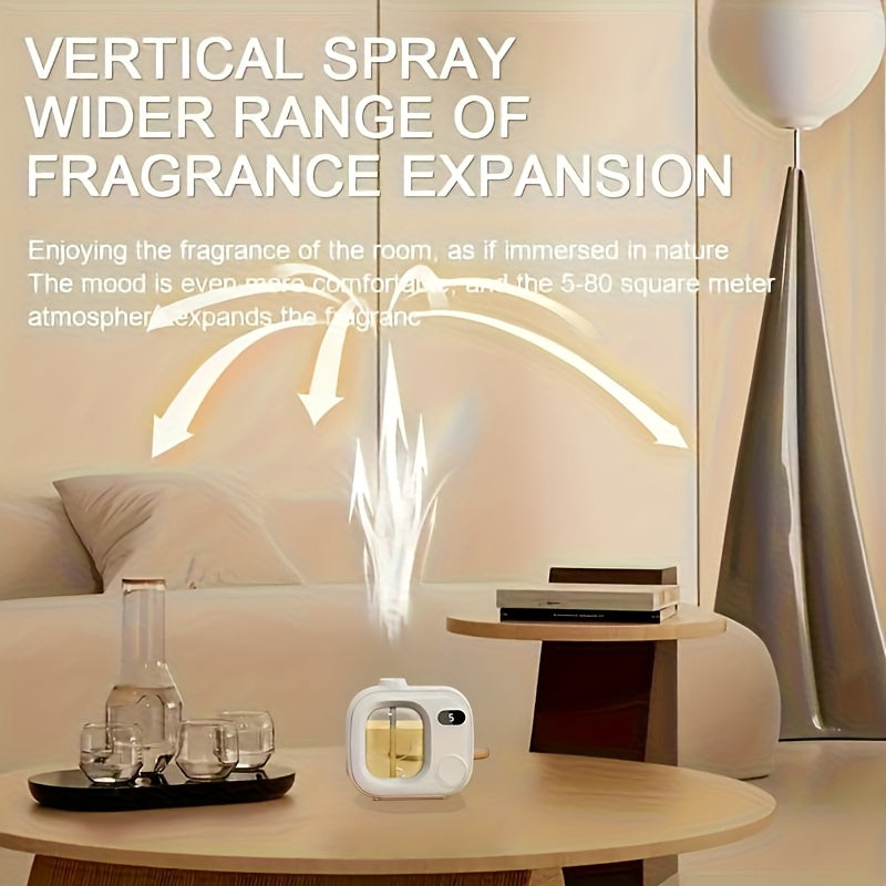 Умный ароматический диффузор с регулируемым таймером, аккумулятором, заряжаемым через USB, USB-подключением и пустой бутылкой для использования без аромата. Идеально подходит для освежения воздуха в офисе, спальне и ванной.