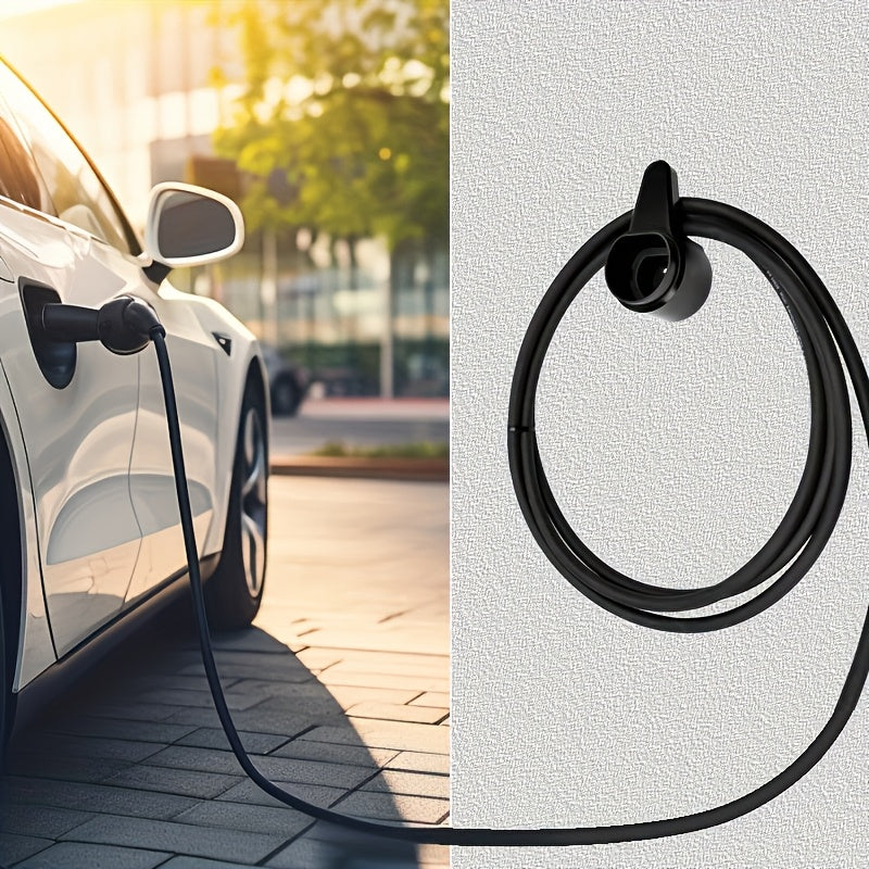 Wall-Mounted EV Charger Organizer with Type 2 Ports Dustproof Cable Management