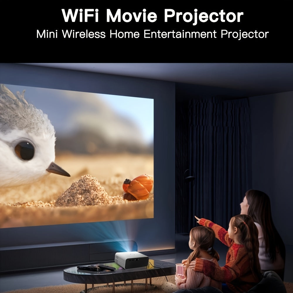 Mini Portable Projector 4K HD Support 1080P Dual WiFi Brightness