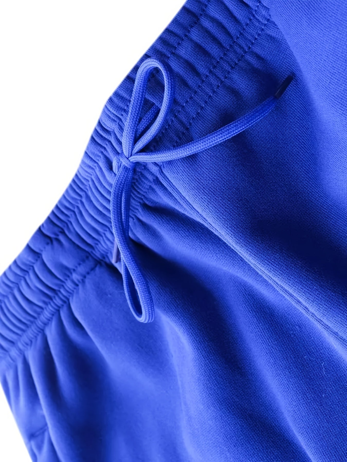 Katta va baland erkaklar uchun yuk sumkali shimlar, qulay fit, polyester, bir xil rang