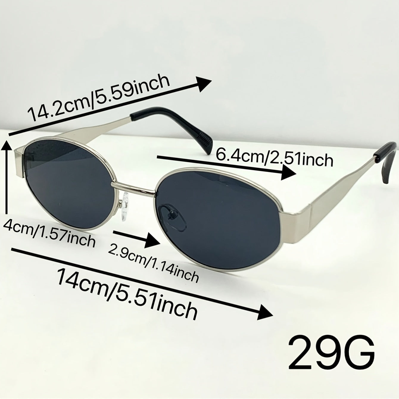 Ayollar uchun oval moda ko‘zoynaklar 1 juft yengil, chidamli ko‘zoynaklar