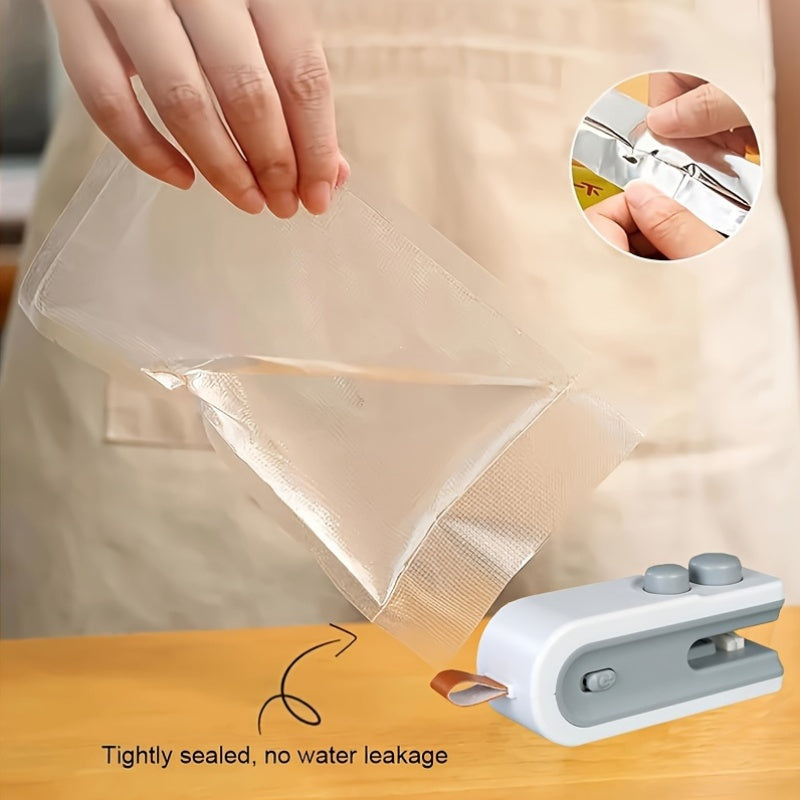 Portable Handheld Food Sealer with Cutter Magnet Rechargeable Vacuum for Plastic Bags
