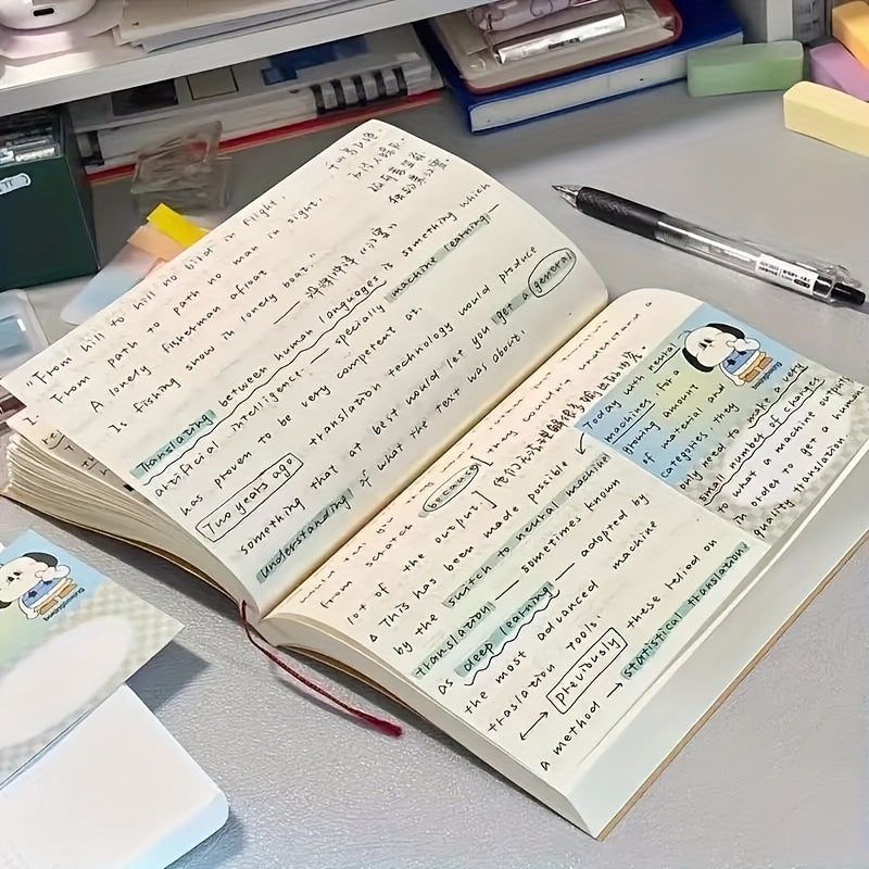 Black A5 Notebook with 368 Pages, Customizable Stickers, Fruit Scented Design