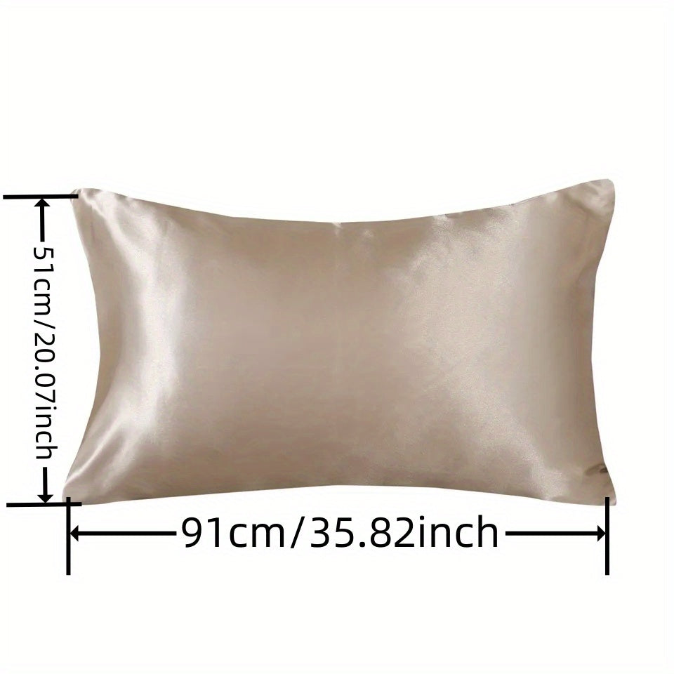 Set of 2 Satin Pillowcases in Multiple Colors Soft Airy Envelope Closure