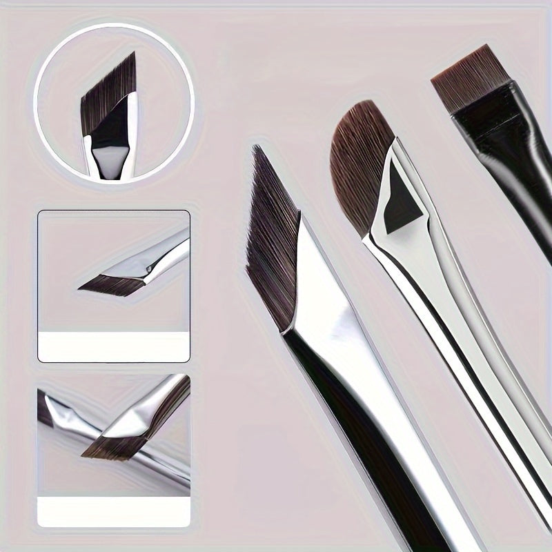 Women's Eyeliner Brush Set Polyester Bristles Flat Sickle Diagonal Corner