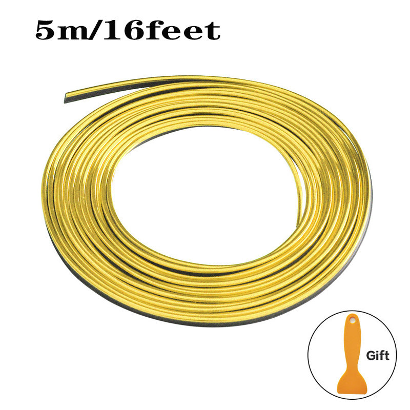 Universal Car Moulding Decoration Flexible Strips 5M Interior Auto Trim