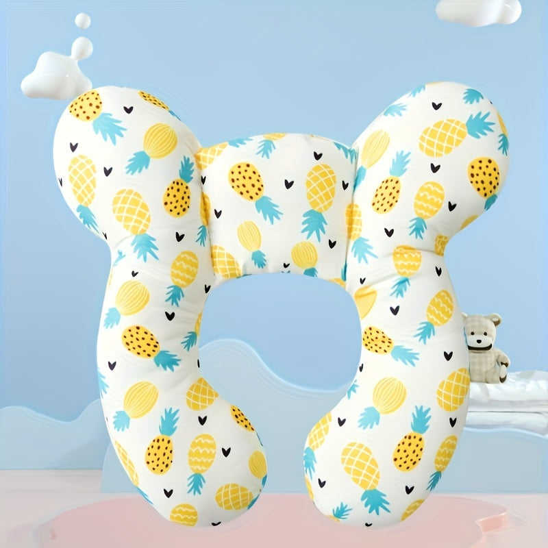 Almohada de cabecera en forma de U para niños para cochecitos, suave poliéster, cojín de seguridad para viajes