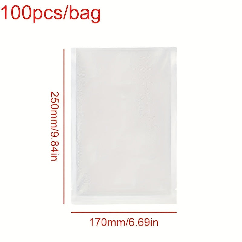 100pcs Vacuum Sealing Bags Set in 3 Sizes for Food Preservation