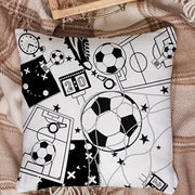 Soccer Pattern Cushion Cover for Sofa and Living Room 1 Piece