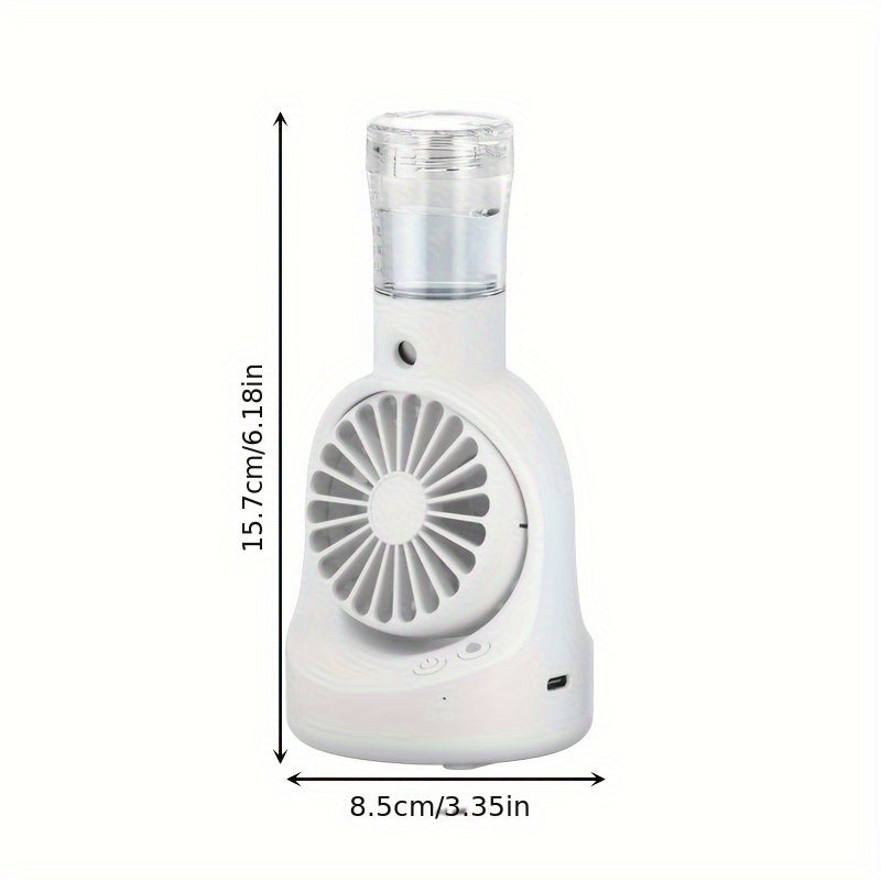 Portable Rechargeable Spray Fan for Indoor Outdoor Use USB Powered