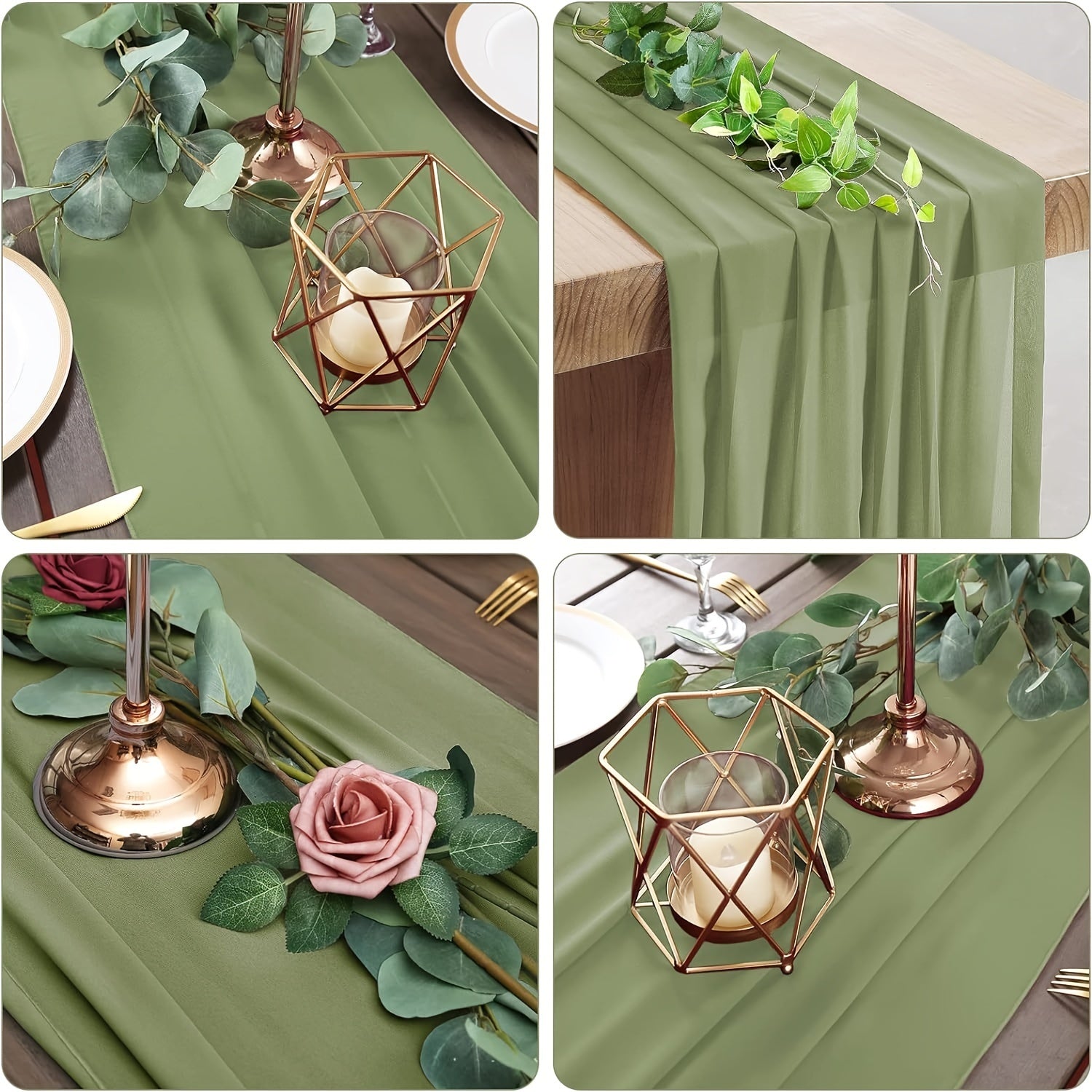 Chiffon Table Runner for Weddings Parties Banquets and Gifts