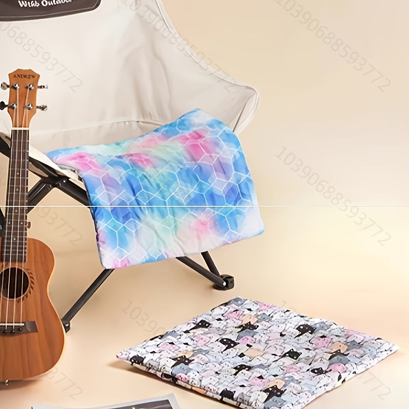 Foldable Graphene Heating Seat Cushion Grey Oxford Portable Travel Office Outdoor