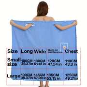 Long Soft Bath Towel for Women with Daisy Pattern Absorbent and Comfortable