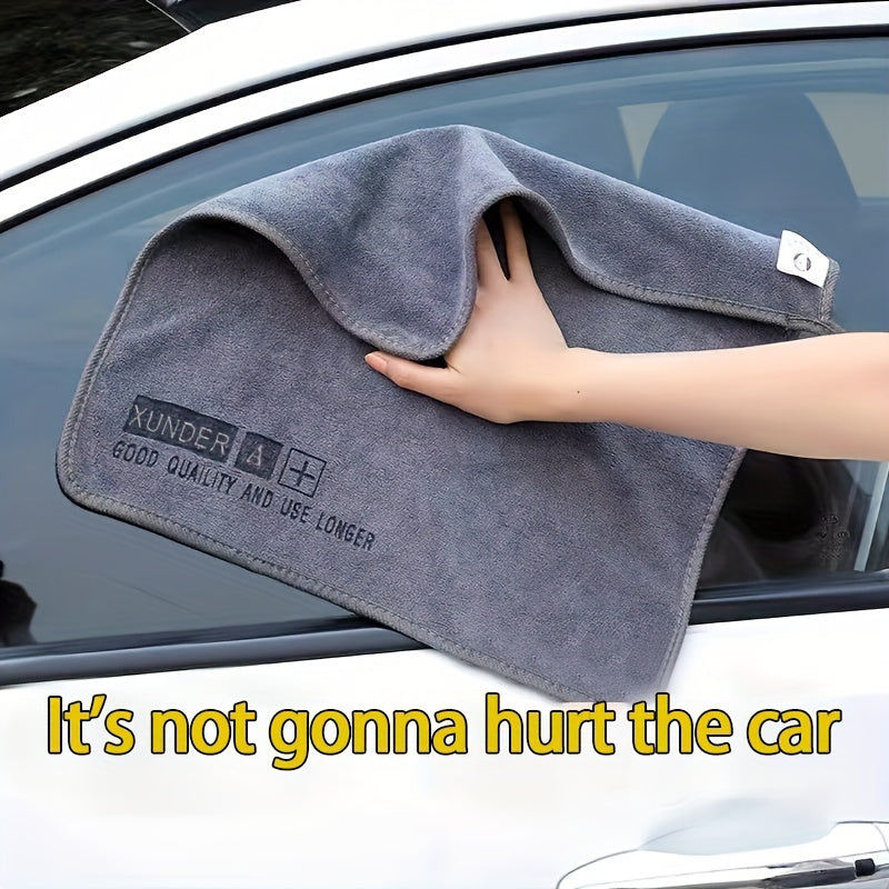 Микрофибровое автомобильное полотенце двухстороннее, впитывающее воду, износостойкая моющая ткань