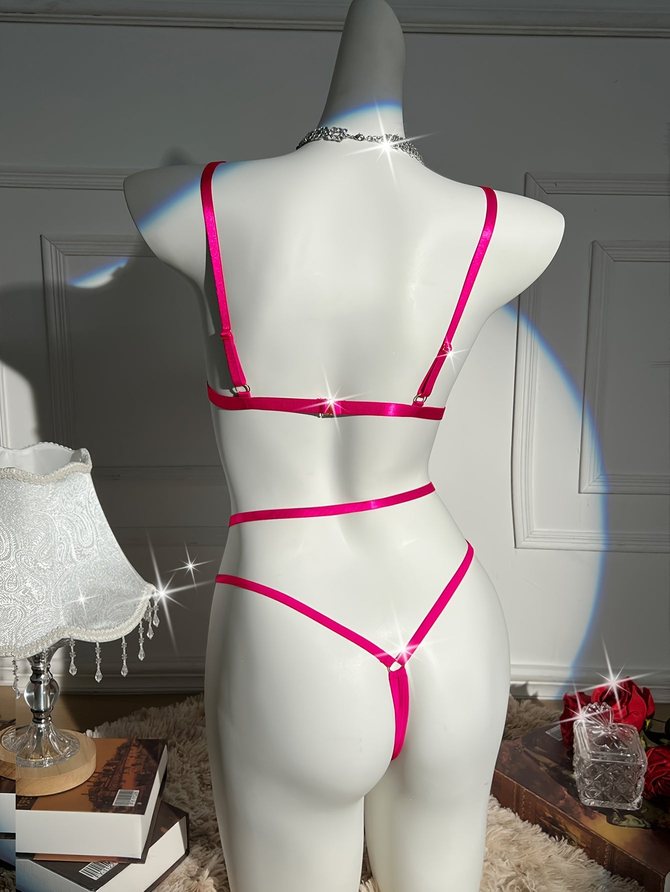 Women's Floral Lace Teddy Bodysuit with Open Crotch and Hollow Design Polyester Lingerie