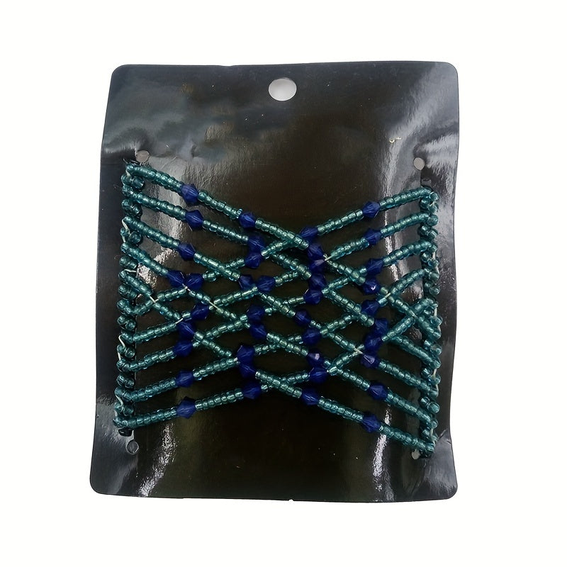 Ayollar uchun vintage tilla bo‘yoqli soch to‘plami, kristalli, sun’iy marjonli soch aksessuarlari