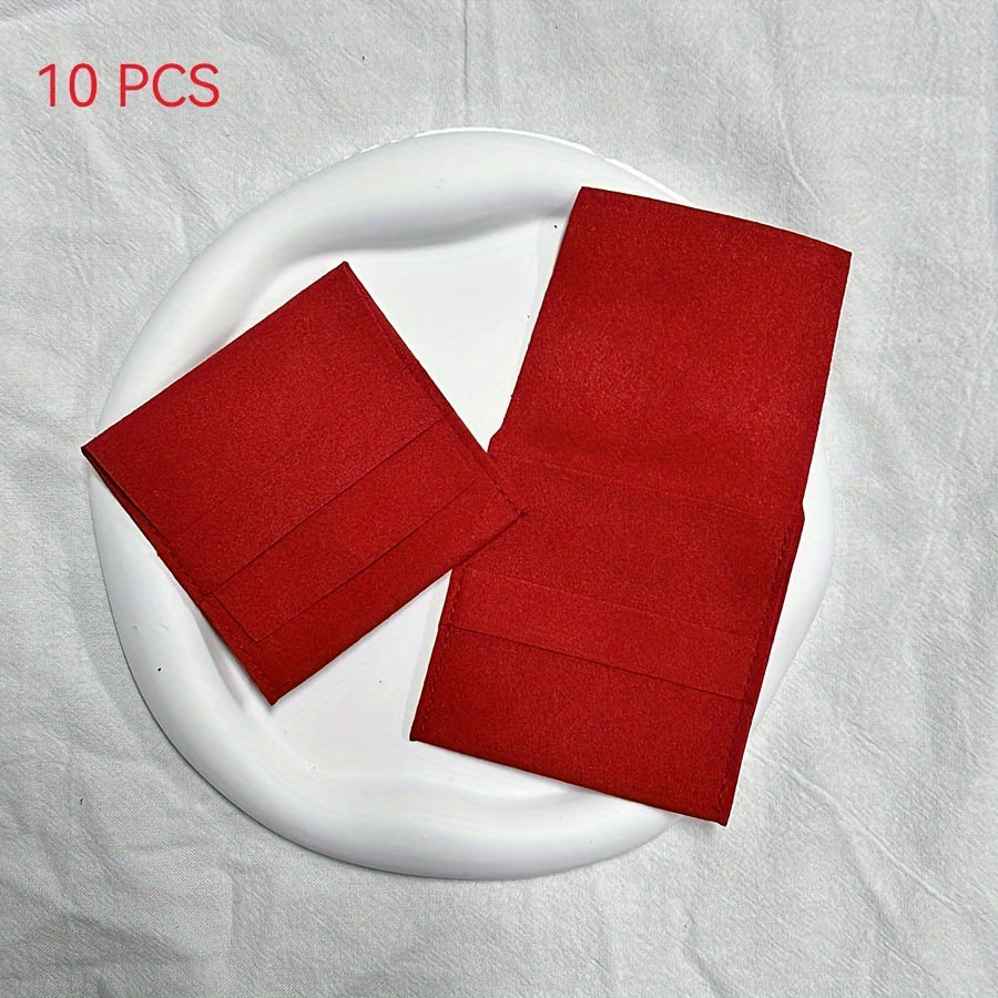 10 Pieces Suede Jewelry Pouches Dustproof Storage Bags for Rings Earrings Bracelets