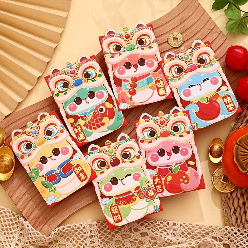 30 Pack Red Envelopes for Chinese New Year Spring Festival Wedding Lucky Money Pouches with 3D Snake Design