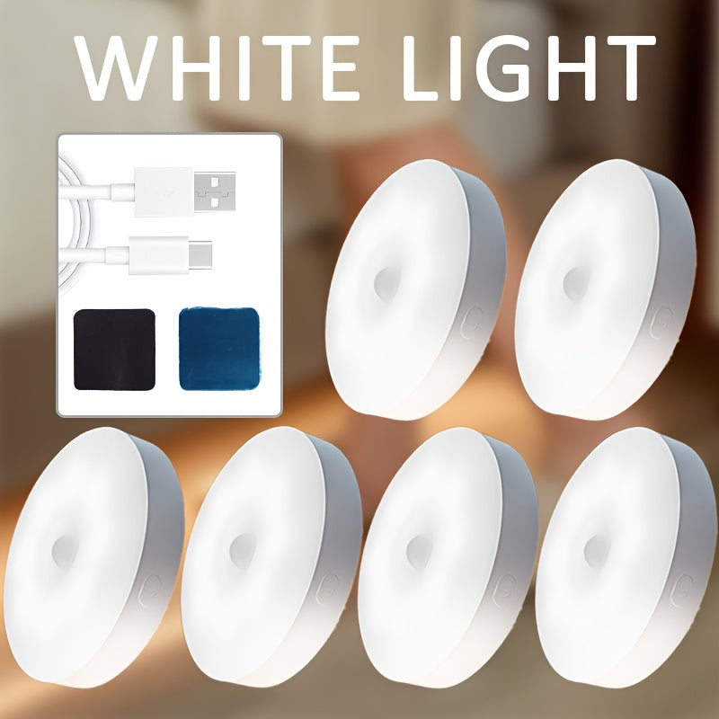 Lámpara LED inteligente recargable para pared con brillo ajustable y sensor de movimiento