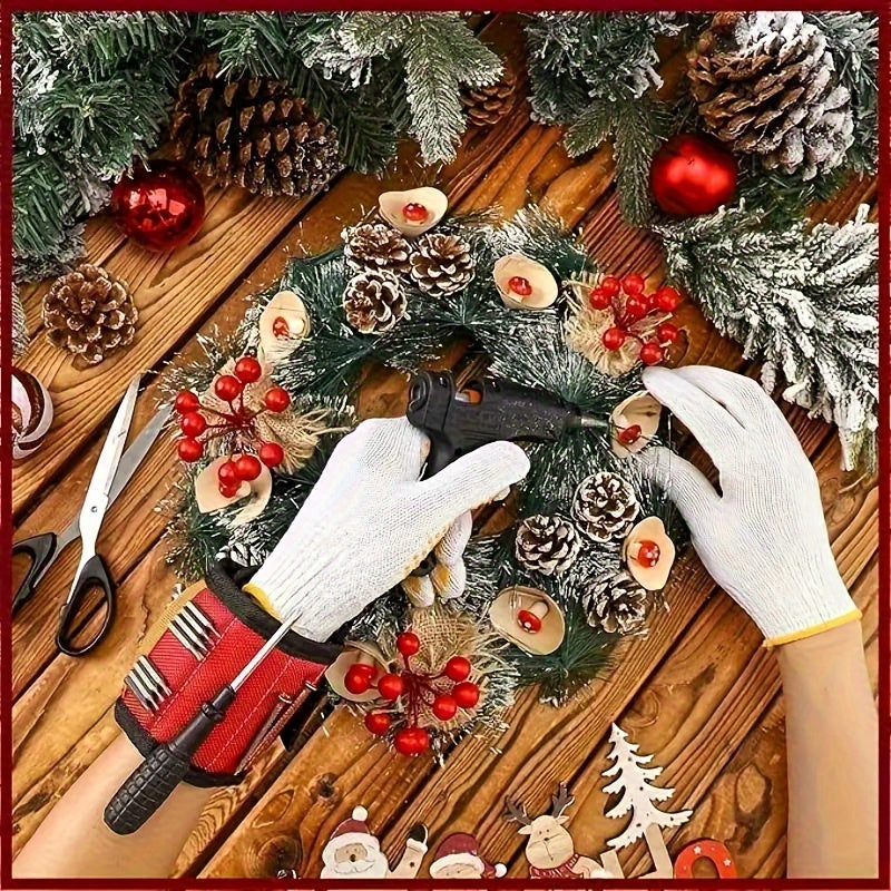 Durable Fabric Magnetic Wristband for Electricians and Carpenters Adjustable Tool Organizer