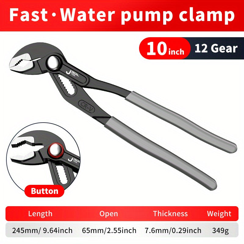 Multi-Functional Water Pump Pliers with Large Nose Chrome Vanadium Steel