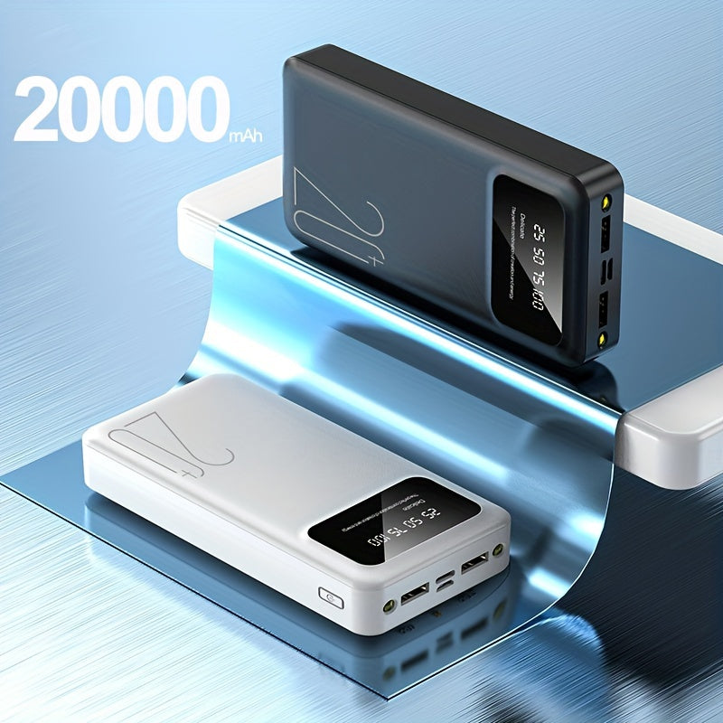 20000mAh Power Bank with Dual Input and Output Ports Rechargeable Lithium Polymer Battery