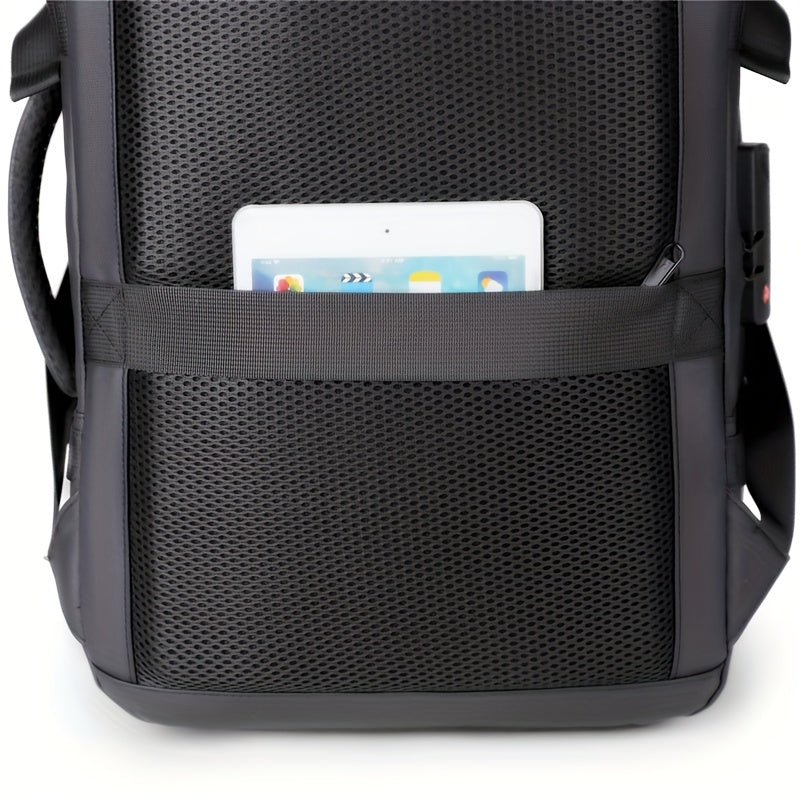 Expandable Vacuum Compression Travel Bag Large Capacity Backpack Laptop Bag Black