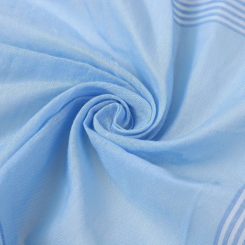 Six Elegant Plaid Cotton Blend Handkerchiefs for Men and Women Christmas Gift