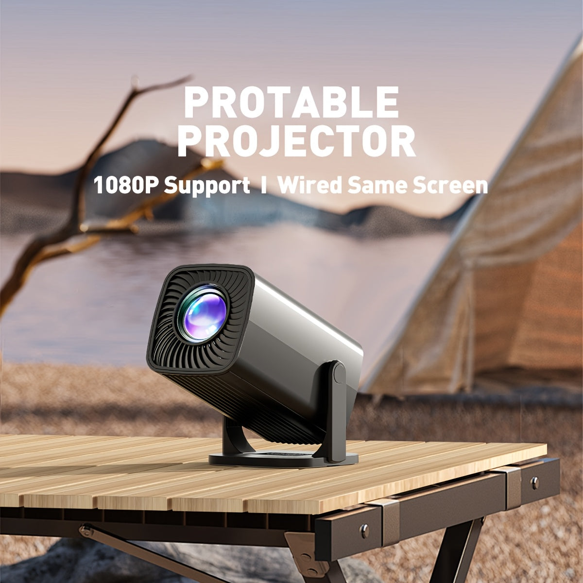 Мини-проектор портативный настольный крепление 180° вращающееся для домашнего офиса конференции