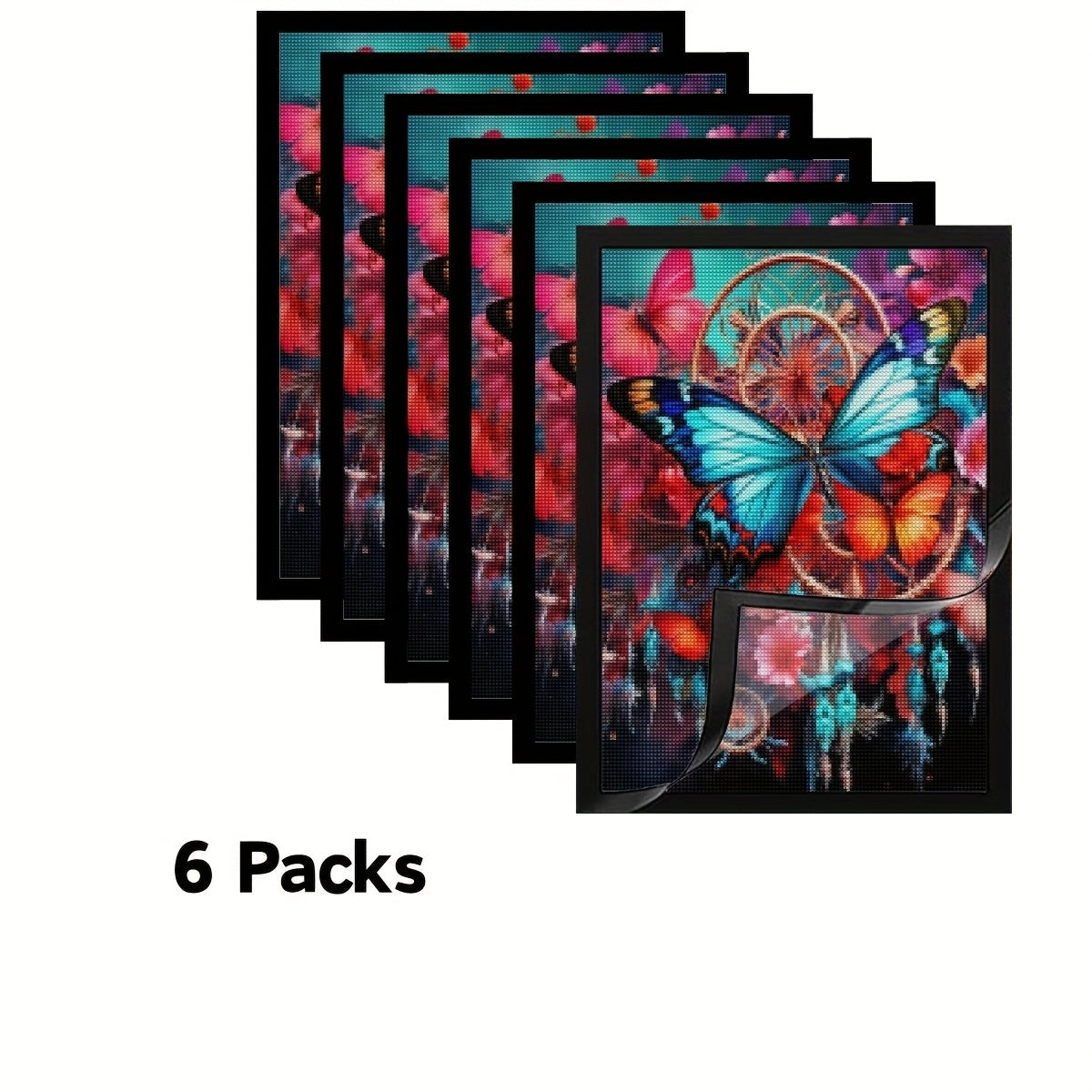 Diamond Painting Frames Set PVC Magnetic Self-Adhesive Wall Display for Diamond Art Photos Posters