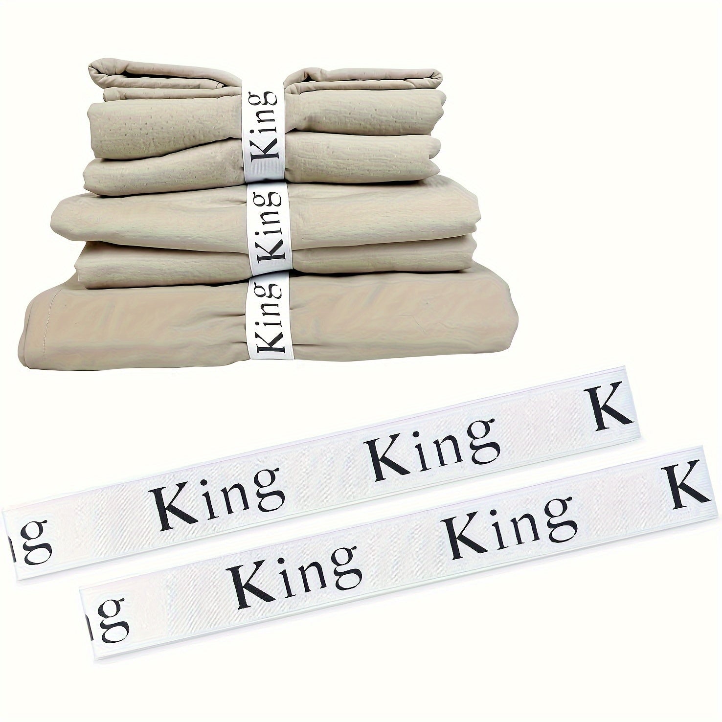 Bed Sheet Organizer Set for Neatly Stored Bedding in Wardrobe