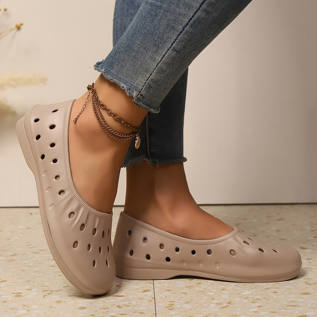 Zapatos casuales ligeros y transpirables para mujer en EVA, slip-on para caminar al aire libre