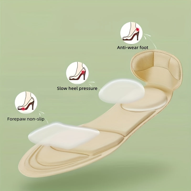 Women's Memory Foam 5D Insoles for High Heels and Comfortable Shoes