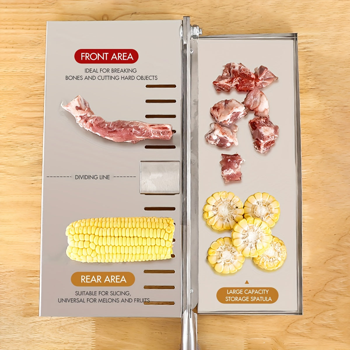 Stainless Steel Kitchen Slicer for Fruits Vegetables Meats Steak Lamb Beef