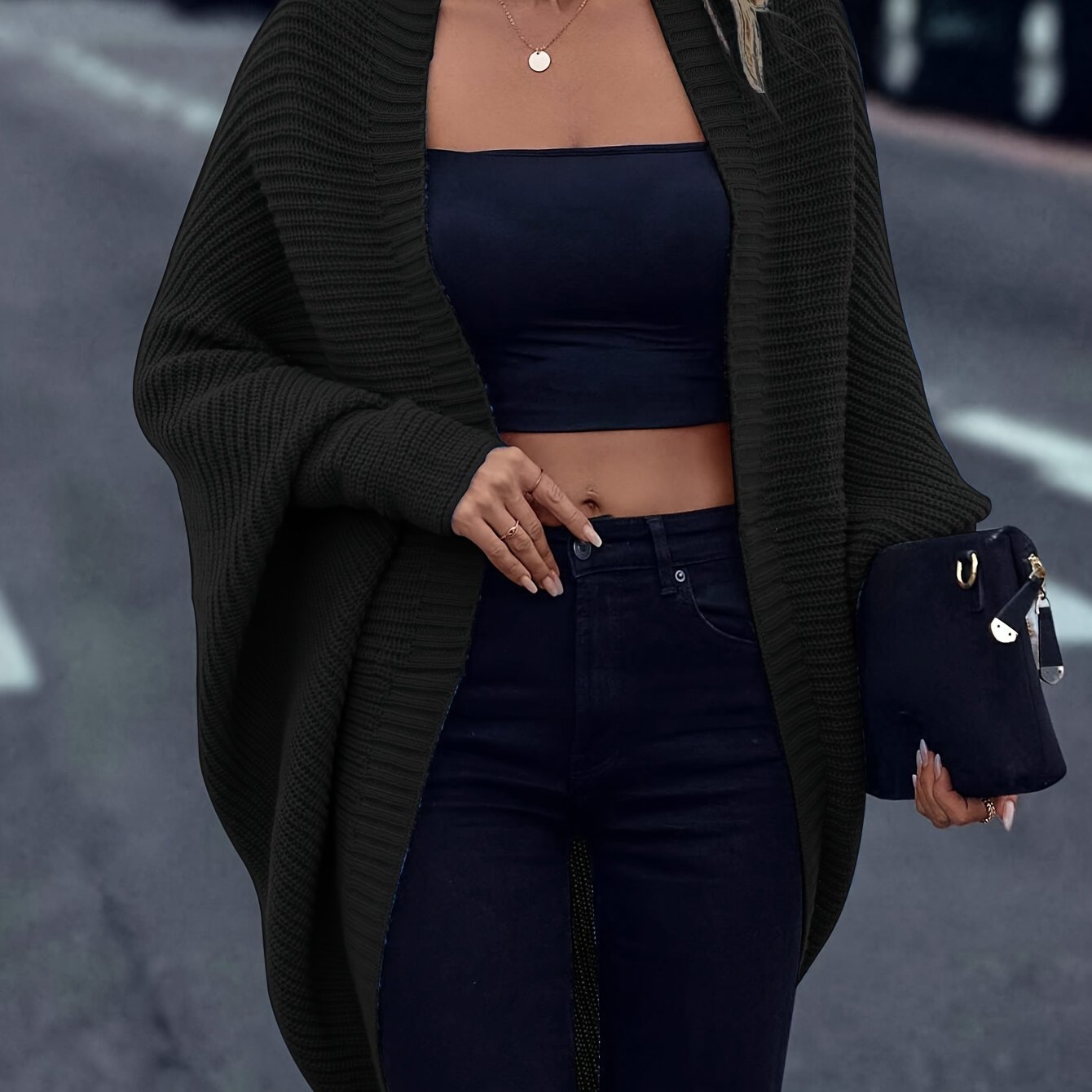 Women's Cardigan Autumn Winter Solid Color Cherry Bean Polyester Micro Elasticity Casual