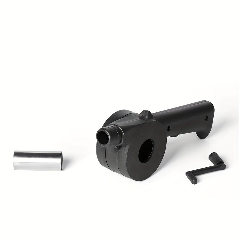Portable Plastic Hand-Cranked BBQ Blower for Outdoor Grilling and Charcoal