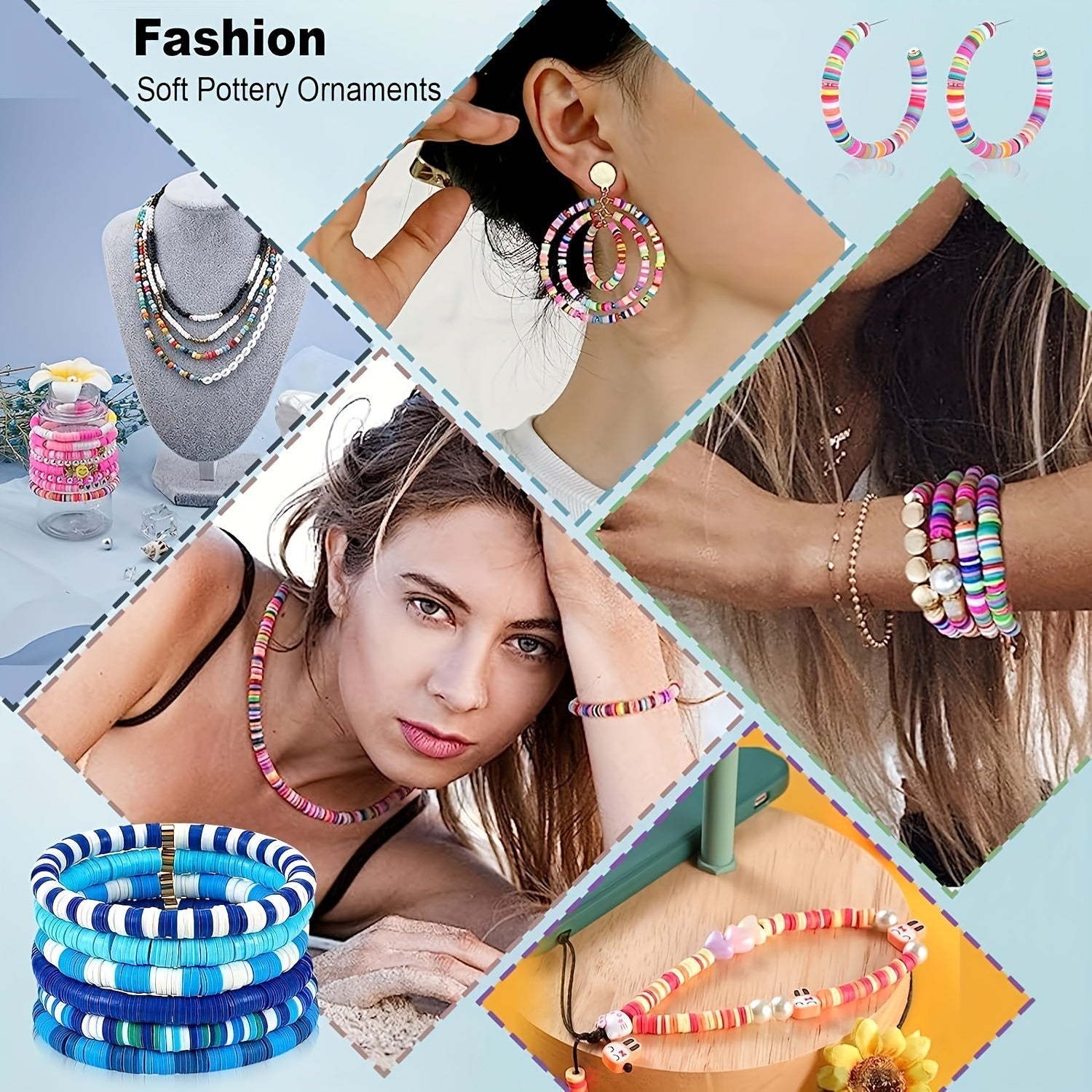 Cuentas de arcilla de polímero de 6mm, colores mezclados, 5000 piezas para manualidades de joyería