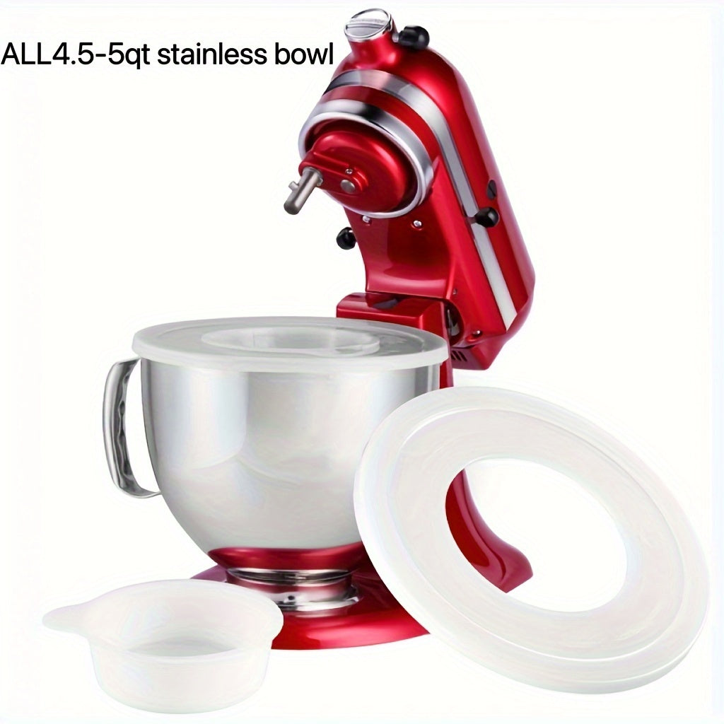 Bir oshxona apparati brendining 4.5-5 kvartalik Tilt-Head Stand Mixer Splash Guard, ingredientlar to'kilishini oldini olish uchun mo'ljallangan va idish-tovoq tozalash mashinasida yuvish mumkin.