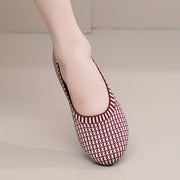 Women's Knit Slip-On Casual Flats Soft Sole Breathable Fabric All Seasons
