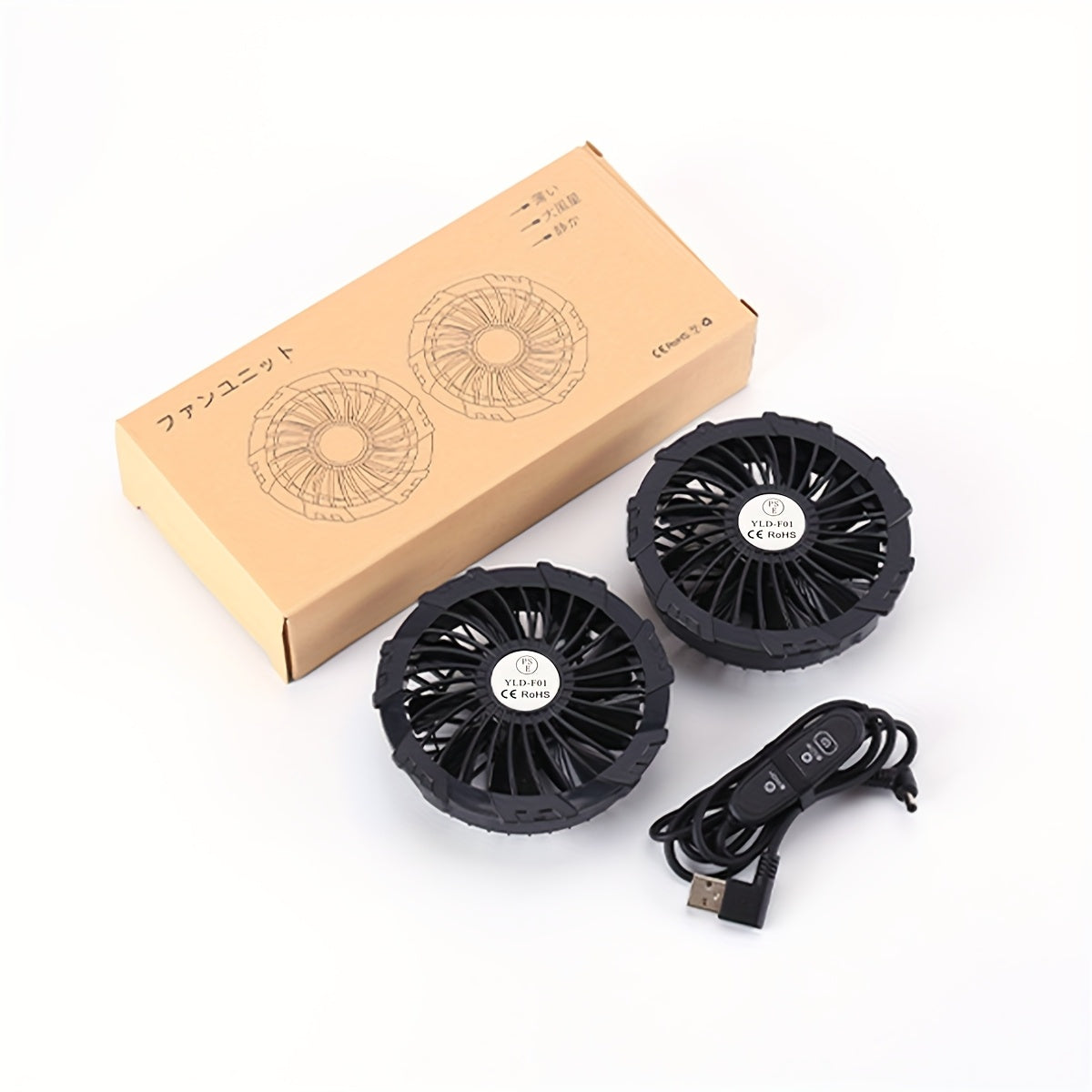 Ultra-Lightweight Wearable USB Fan for Cooling Work Clothes with 9 Blades and 3 Speed Settings