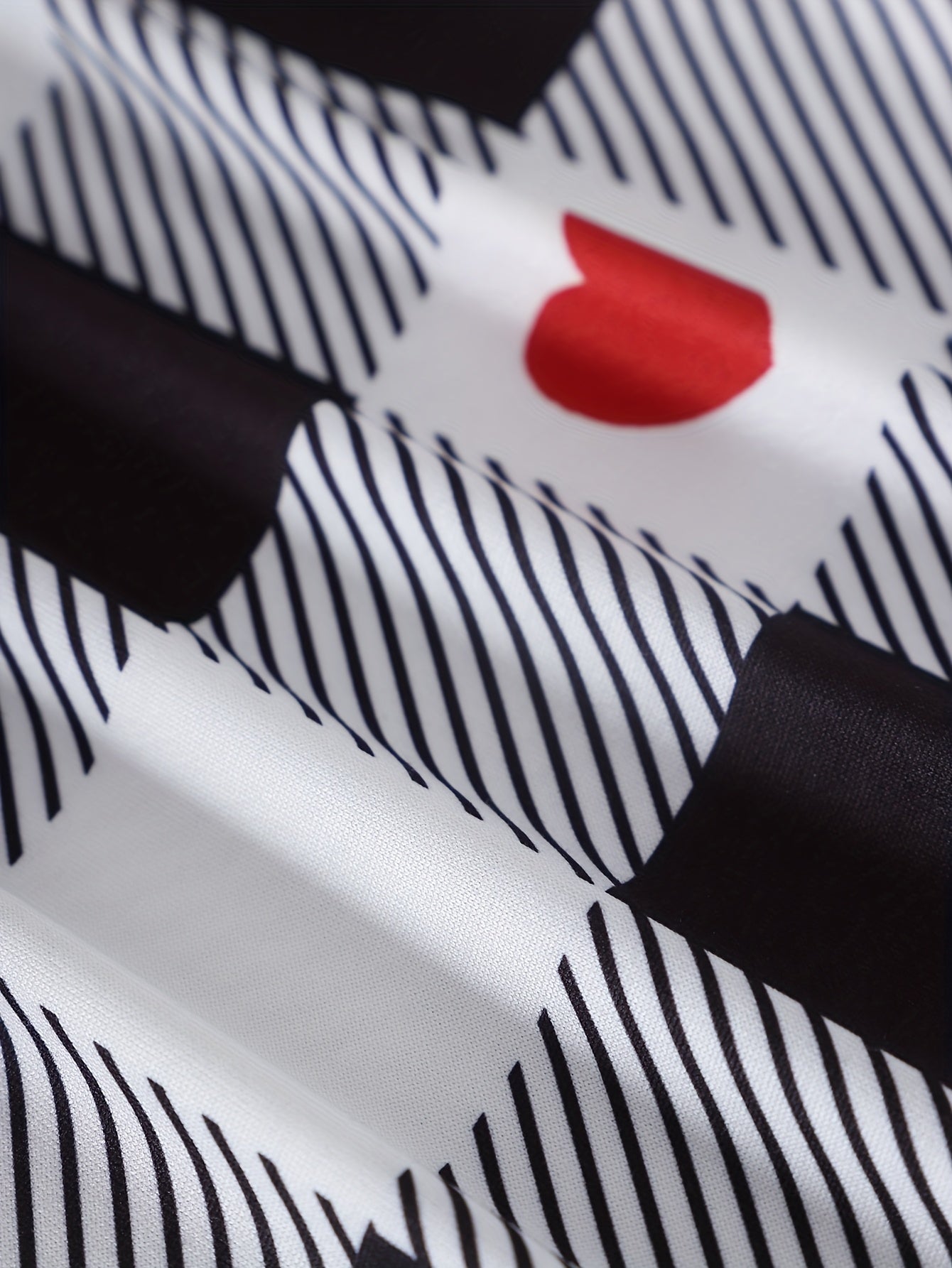 Plus Size Women's Pajama Set Short Sleeve Checkered Cartoon Print Sleepwear