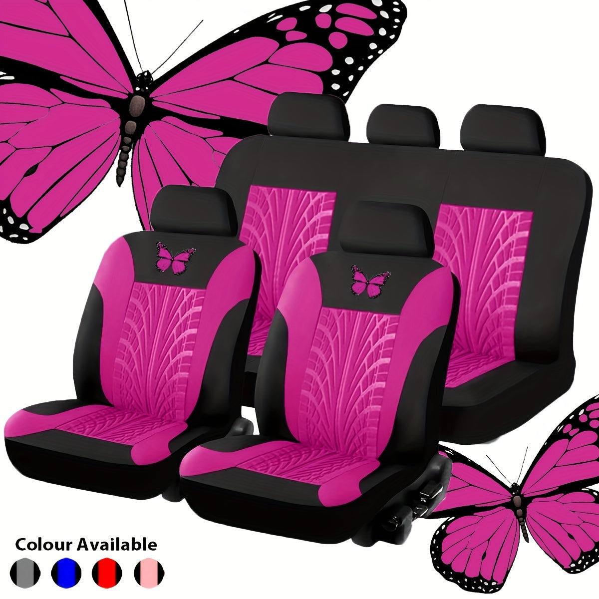 Full Set Of Cloth Car Seat Cover Universal Front And Rear Airbag Compatible