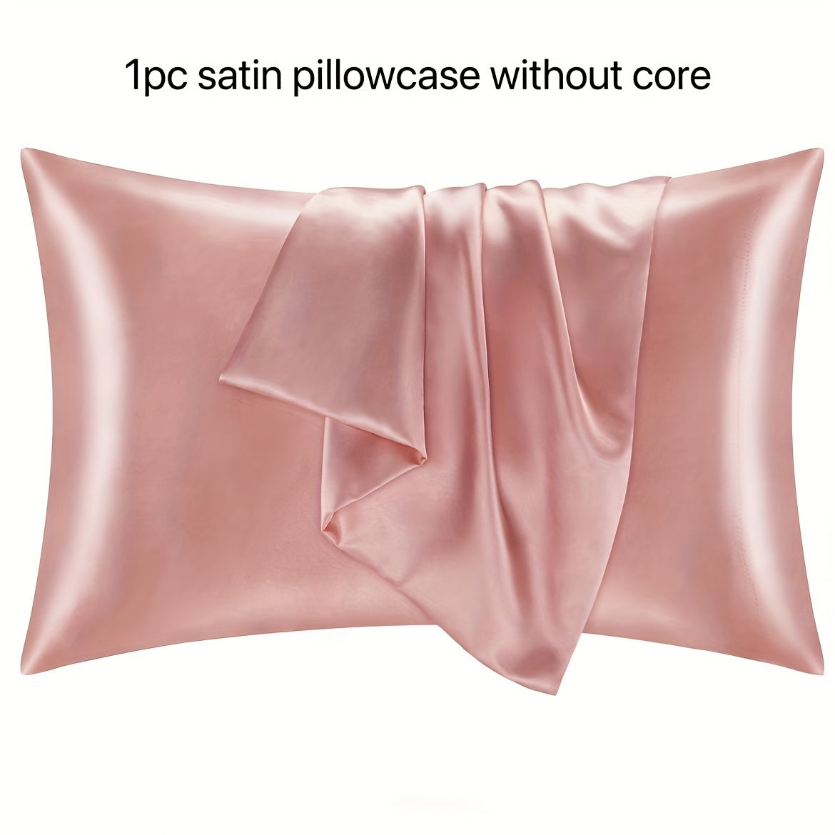 Silky Satin Pillowcase Solid Color Envelope Closure for Skin Hair Sleep