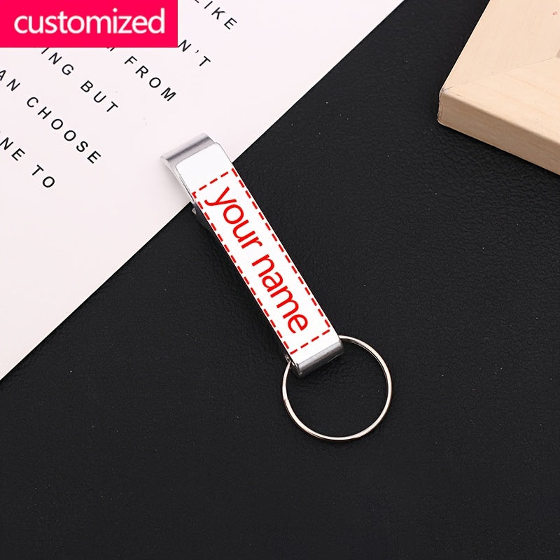 Personalized Beer Bottle Opener Keychain Alloy Logo Gift for Beer Lovers