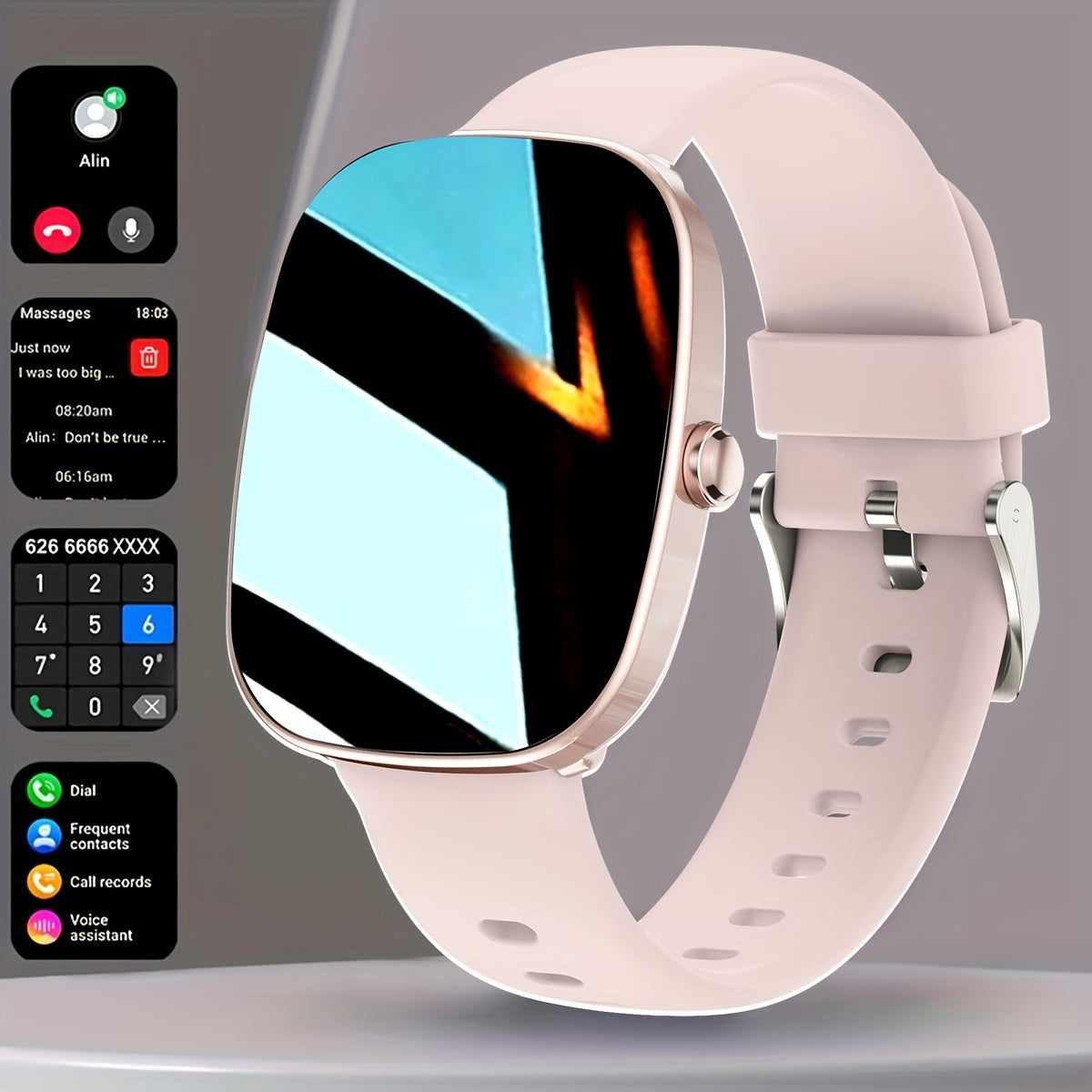 Умные часы с полным сенсорным экраном 1,83 дюйма, с возможностью звонков и отслеживания спортивных показателей для iPhone и Android