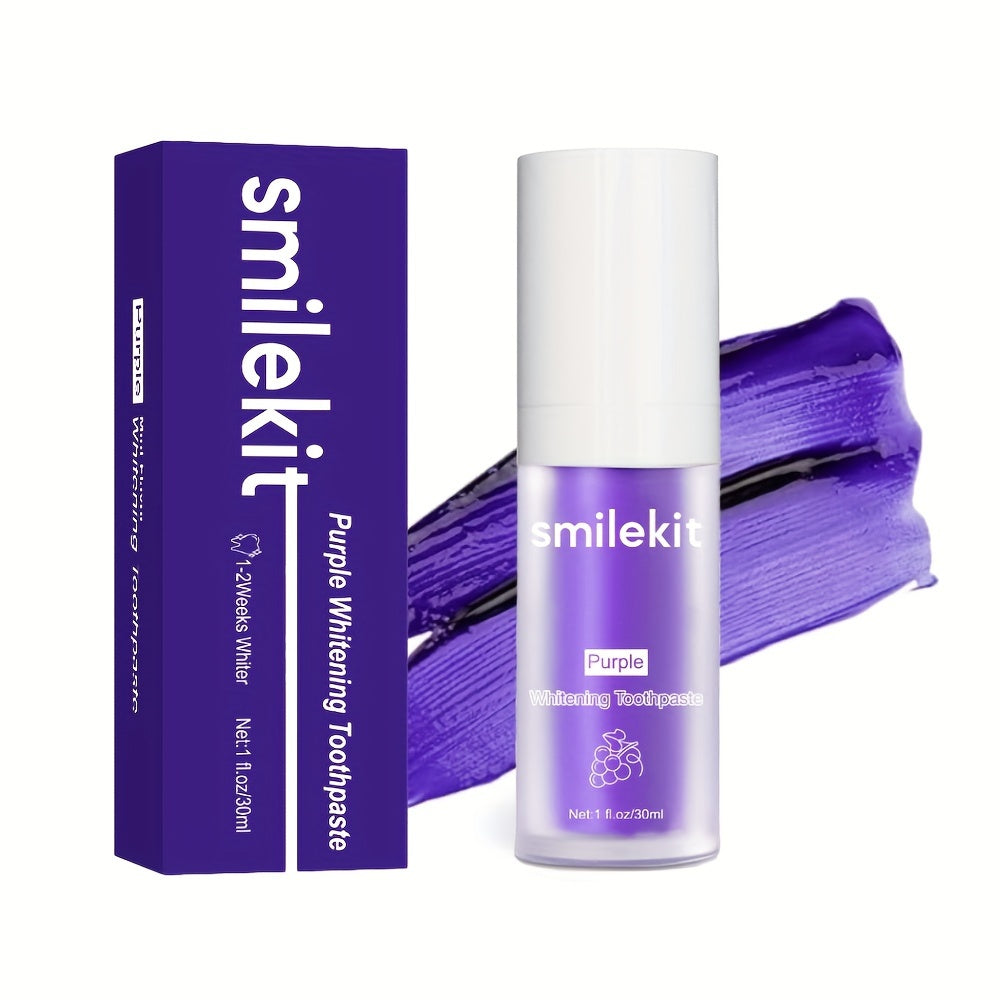 Purple Whitening Toothpaste Grape Flavored Deep Clean Paste for Fresh Breath 1 Pack