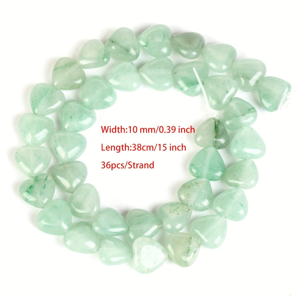 Heart-Shaped Stones Set 10mm Rose Quartz Lapis Lazuli Amazonite for Jewelry Making