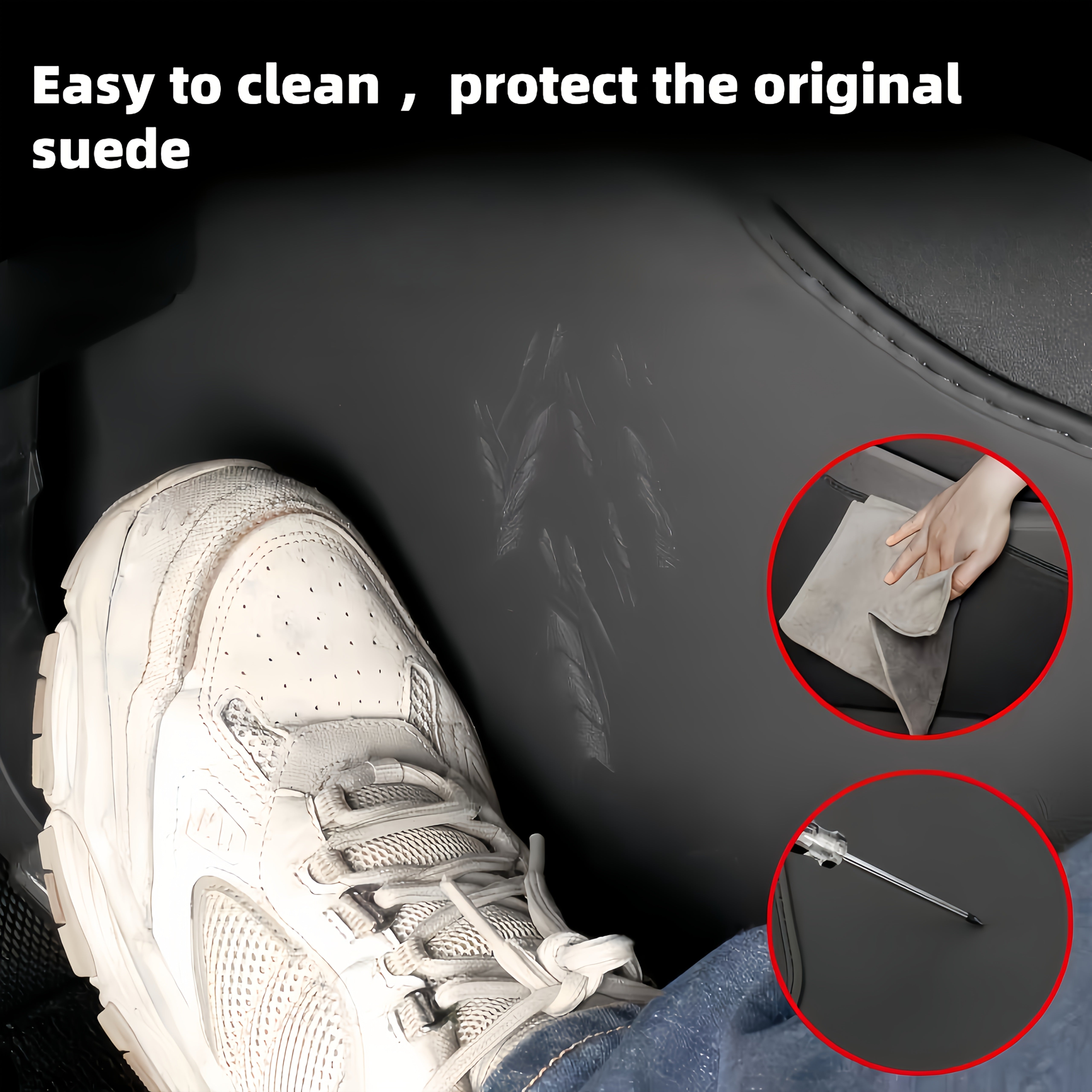 Center Control Kick-Proof Pads Velvet Interior Trim Accessories for Tesla Model 3 Model Y