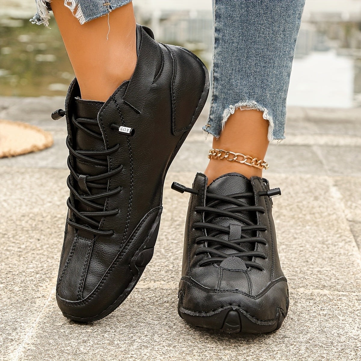 Women's Slip-On Sneakers Casual Low-Top Walking Shoes Faux Cover Upper
